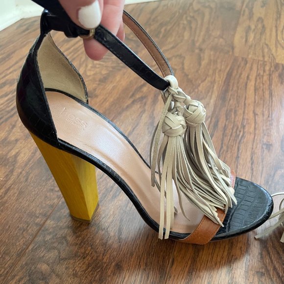 Hoss Intropia Size 6 Tassel Chunky Platform - Picture 7 of 9